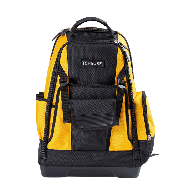 Sac à dos à outils avec cordon de serrage inférieur en plastique 1680D de 14 pouces